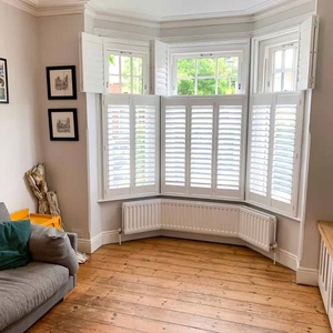 Chất Lượng Cao An Ninh Cửa Sổ Cửa Chớp Cách Âm Bằng Gỗ Trồng Màn Trập Cho Nhà Nội Thất Ngang - Product Image 1