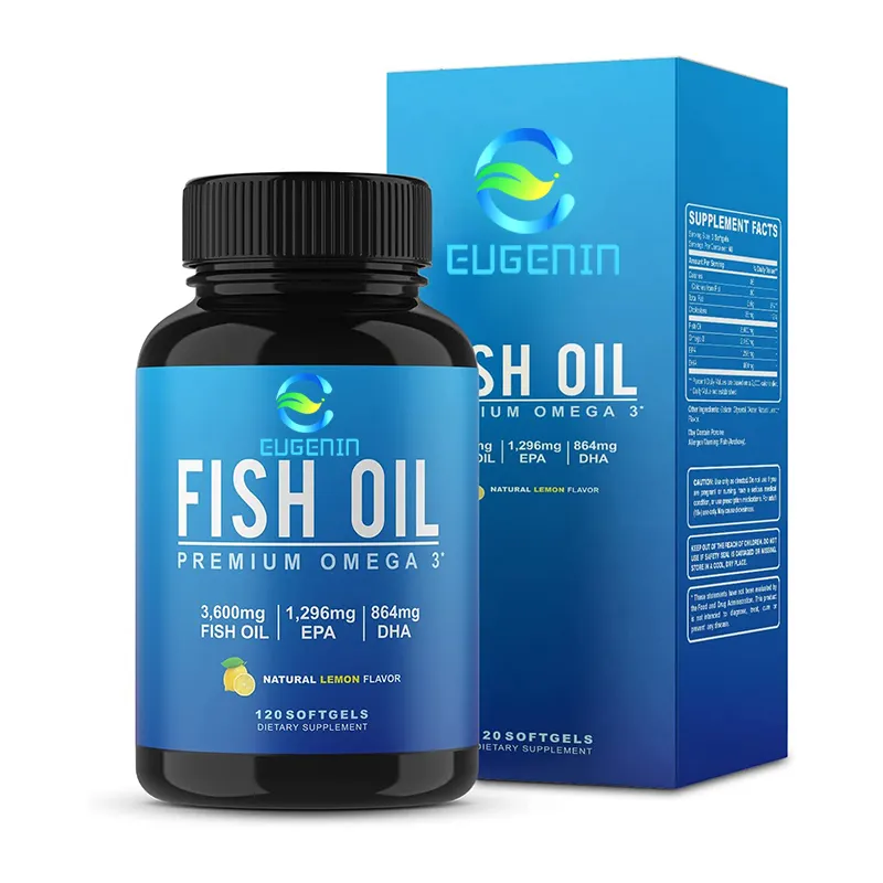 La atención de la salud suministros Omegas Halal Kosher aceite de pescado cápsulas 1000Mg Natural recompensa a las cápsulas de aceite de pescado Omega 3 cápsulas