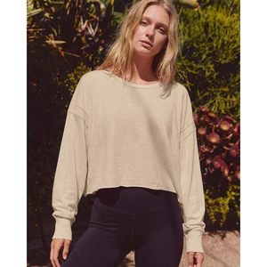 FOXA Womens Open Back Loose Workout Top Long Sleeve Athletic <b>Tshirt</b> Yoga Gym <b>Dance</b> Tee Y2k Slouchy Style - Product Image 3