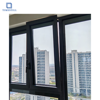 Rotura térmica Ventanas abatibles de vidrio de aluminio Inclinación de doble acristalamiento y bloqueo multipunto de alta seguridad