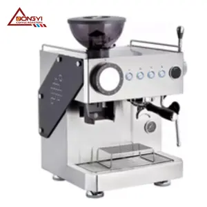 Machine semi-automatique de café à cappuccino en acier inoxydable Machine à café espresso italienne professionnelle une cafetière