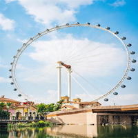 Projet d'appel d'offres gouvernemental : Grande roue géante de 101 m avec conception 3D pour équipement de manèges de parc d'attractions extérieur