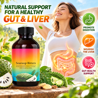 Bioby OEM Vente en gros Liquide oral amère de corossol et de Moringa pour le soutien de la santé digestive et le bien-être 16oz Hommes Femmes Adultes