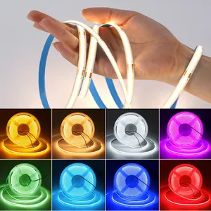 Smart Lighting RA80-90 8mm Blue Golden Green Red Purple Pink Ice Blue 12V 24V Flexible COB Led Strip Light For Home Decoration