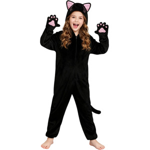 Traje de Gato Negro para Niñas, Disfraz de Halloween, Ropa para Actuaciones Escénicas, Fibra de Poliéster, Origen Guangdong - Product Image 4