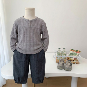 Bộ vest bé trai 3 món mới về, kèm khăn quàng cổ, phong cách thường ngày mùa thu xuân, dành cho bé trai - Product Image 3