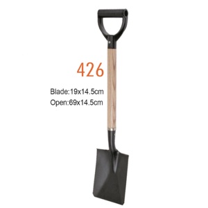 421 MINGHUI Spade de jardin <span class=keywords><strong>ronde</strong></span> robuste de qualité industrielle avec lame en acier, manche en bois et revêtement électrophoretique - Product Image 6