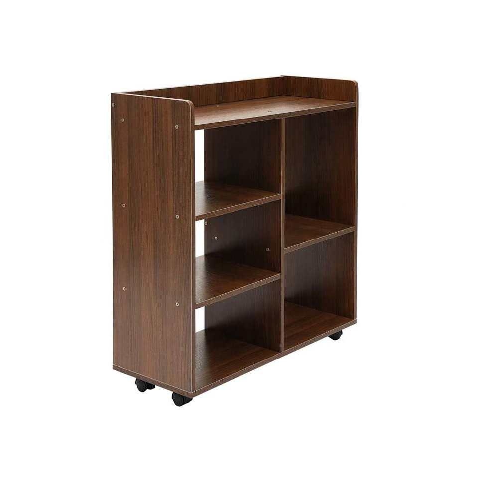 Modern Multilayer 60*24*66cm MDF Steel Filing Cabinet Adjustable Storage Shelf Mobile Printer Stand Office Workshop Warehouse