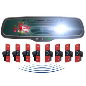 Capteurs de stationnement GreenYi avec moniteur à atténuation automatique du rétroviseur, capteurs de stationnement automatiques pour <span class=keywords><strong>voiture</strong></span>, détecteur de radar LED 4/8 - Product Image 1