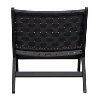 Chaise de salle à manger inclinable de luxe moderne en bois de frêne massif noir, style nordique japonais, avec assise en cuir tressé, pour la maison, le bar ou l'appartement