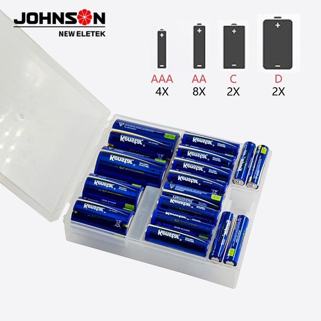 16 Count Super Value Pack Alkaline Battery for Toys Remote Controls Home Appliances Consumer Electronics-Includes 8 AA 4 AAA 2 C