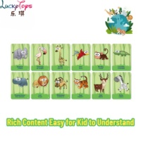 Juguete Educativo DIY para la Primera Infancia, Set Creativo de Animales de 60 Piezas, Libro de Rompecabezas Magnético de Papel, Juegos de Dibujo, Marca Lucky, EN71