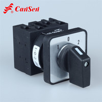 Interrupteur rotatif à came CanTak LW40-20 1-0-2 2 pôles pour commande numérique de machine-outil, moteur asynchrone à cage d'écureuil 690V