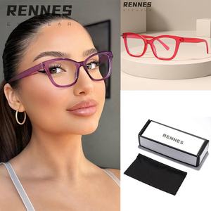 2025 unisexe arc-en-ciel couleur oeil de chat Anti-lumière bleue lunettes solide PC cadre décontracté et étudiant myopie lunettes pour hommes et femmes - Product Image 2