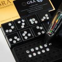 Pierres en vrac de moissanite blanche créée en laboratoire Goldleaf GRA, taille ronde, couleur VVS DEF GH, 3-10 mm, prix usine