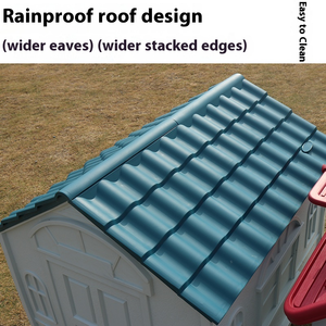 Cage à <span class=keywords><strong>chien</strong></span> carrée en plastique moderne, ventilée, imperméable, toutes saisons, grande <span class=keywords><strong>maison</strong></span> de <span class=keywords><strong>chien</strong></span> d'extérieur avec toit durable pour animaux de compagnie Tim - Product Image 4