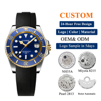 Nouvelle montre personnalisée avec logo OEM ODM, montre pour homme de qualité supérieure, mouvement automatique Pearl 2813, fabricant de montres