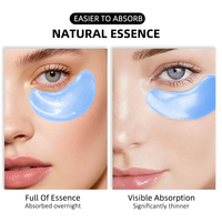 Masque Contour des Yeux Post-Nettoyage Premium Vegan Or 24K Acide Hyaluronique Apaisant Zones Sensibles Répare la Sécheresse Démaquillant