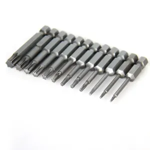 Darbe hazır genişletilmiş Torx Bit tornavida özelleştirilmiş T6 T8 T10 T15 T20 T25 T27 T30 T35 T40 T45 uçları