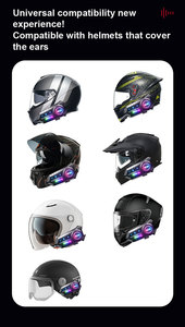Casco de Motocicleta Impermeable con Cancelación de Ruido, Auriculares Intercomunicadores, <span class=keywords><strong>Intercomunicador</strong></span> de Larga Distancia de 1000 m - Product Image 6