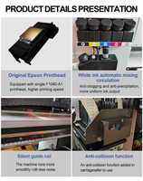 Impresora UV LED Multifuncional de Alta Calidad A4, Impresora Plana de 30 cm con Cabezal de Impresión XP600, Tinta UV Automática Nueva, Impresoras Epson