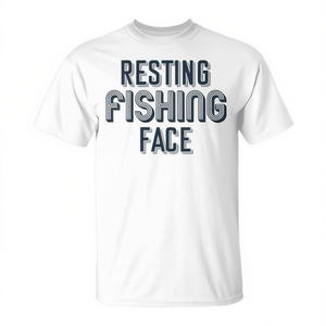 Camiseta de verano Resting Fishing Face para hombres y mujeres, ropa informal - Product Image 2