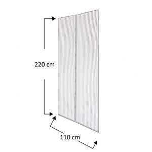 Magnetic <b>Mosquito</b> <b>Net</b> 110x220 Cm 2 Panel White Door <b>Window</b> Balcony Curtain - Product Image 2