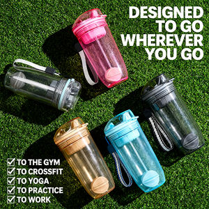 Botella Mezcladora de Proteínas Portátil de Plástico de 500/600 ml con Logotipo Personalizado, Vaso Mezclador para Gimnasio y Deportes, Botella de Agua para Jugos - Product Image 5