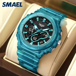 นาฬิกาควอตซ์ดิจิตอลแฟชั่นสำหรับผู้ชายรุ่นใหม่ล่าสุด SMAEL 8120 นาฬิกาอเนกประสงค์กันน้ำ นาฬิกาสปอร์ตโครโน - Product Image 6