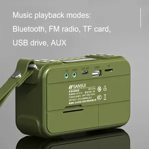 Sansui F29 Ngoài Trời Hi-Fi Loa Siêu Trầm Di Động Loa Không Dây FM Đài Phát Thanh Hỗ Trợ Tai Nghe Đầu Ra <span class=keywords><strong>USB</strong></span> Ổ Đĩa TF Thẻ AUX - Product Image 3
