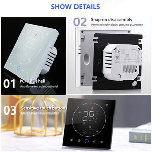 Beca BHT-008 Smart Home <span class=keywords><strong>Wifi</strong></span> Thermostat Programmable <span class=keywords><strong>Chauffe</strong></span>-<span class=keywords><strong>eau</strong></span> au sol Chaudière pour hôtel Design moderne - Product Image 2