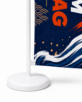 Drapeaux miniatures Nobori publicitaires personnalisés en polyester 100D 10x30cm 2023 pour le commerce, bannières de course, drapeaux de bureau Nobori