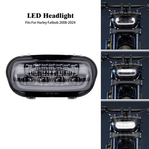 Faro Delantero LED para Harley Softail <span class=keywords><strong>Fat</strong></span> <span class=keywords><strong>Bob</strong></span> FXDF <span class=keywords><strong>FXFB</strong></span> 2008-2024, Luz Alta y Baja con Soporte de Montaje - Product Image 6