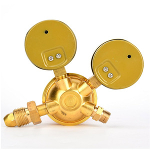 Régulateur de pression de débitmètre tout en cuivre CGA580 pour manomètres d'oxygène et d'acétylène, kit de soudage et de découpe ; Régulateur de pression d'oxygène G5/8 - Product Image 2
