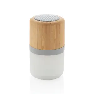 Altavoz de bambú de 3W con luz, gadgets sostenibles - Product Image 1