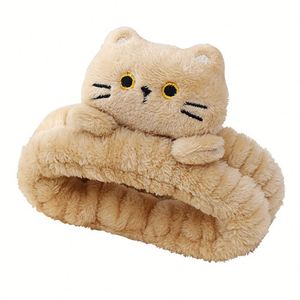Soft <b>Flannel</b> Cartoon Cat Headband Wide Band Hair Hoop for <b>Face</b> Wash Makeup Removal Skincare Postpartum Cute Gift - Product Image 3