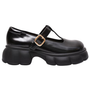 Mocassins à plateforme de 5cm en cuir véritable pour femmes avec doublure de talon rembourrée Toutes saisons - Product Image 1