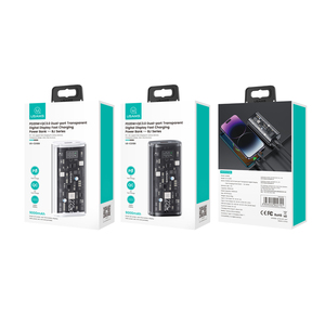 แบตสำรอง USAMS CD189 PD20W QC3.0 ช่องเสียบคู่ หน้าจอแสดงผลดิจิตอลแบบใส รองรับการชาร์จเร็ว พร้อมโลโก้สั่งทำพิเศษสำหรับ <span class=keywords><strong>iPhone</strong></span> <span class=keywords><strong>14</strong></span> - Product Image 6