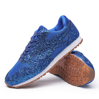Nouvelle mode femmes paillettes sans nom marque chaussures baskets sport 2025 plat marche décontracté usine Jinjiang Chaussures usine