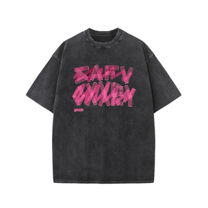 Camiseta de Manga Corta Oversize SAPVOXXRY 100% Algodón para Hombre, Estilo Urbano, Cuello Redondo, Estampado de Letras, Transpirable, Antiarrugas - Product Image 1