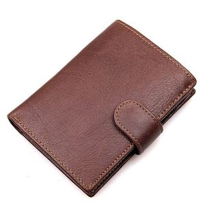 Portefeuille en cuir véritable pour homme, porte-cartes de visite, sac à monnaie, porte-monnaie à fermeture éclair, anti-vol RFID, pour homme, tendance 2024 - Product Image 1