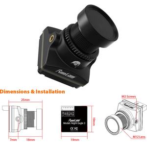 RunCam kartal <span class=keywords><strong>3</strong></span> V2 1500TVL Starlight gece görüş kamera PAL NTSC değiştirilebilir 5-24V FPV için yarış Drone RC dört pervaneli helikopter Multicopter - Product Image 6