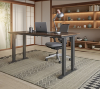 Bureau debout électrique moderne de luxe à double moteur, cadre à 4 pieds, mémoire USB, capacité de charge 100 kg, ergonomique, durable, mobilier de bureau