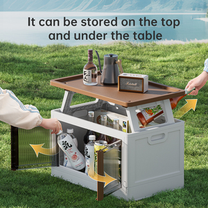 Hộp đựng đồ xếp chồng được HAIXIN, dung tích lớn, chất lượng tốt, bền, dùng cho cắm trại, hộp chứa đồ ngoài trời, có thể gấp gọn, hộp để đồ trên sàn - Product Image 2