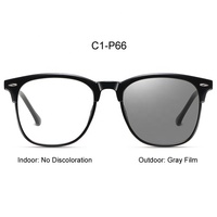 DOISYER Montures optiques unisexes Tr90 Fashion Print Lunettes photochromiques anti-blocage bleu pour l'extérieur et l'ordinateur