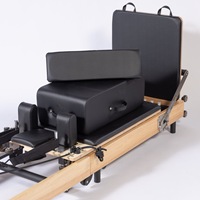 Machine de yoga Reformer en bois d'érable, 6 ressorts, 5 vitesses, durable, portable, qualité professionnelle, ensemble complet, certifiée CE, OEM, pour salle de sport et fitness