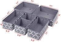 Lot de 6 séparateurs de tiroir à vêtements, bacs de rangement de sous-vêtements, boîte de rangement de sous-vêtements