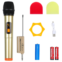 Microphones sans fil UHF doubles portables, rechargeables USB-C, portée de 50 m, Plug and Play, pour Karaoké, Fêtes à domicile, Discours, Vente en gros
