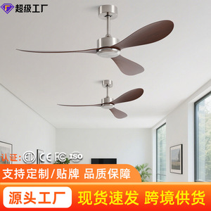 Ceiling Fan With Dc Motor Quiet Design For Living Room Home Use Minimalist Industrial Style No Light - Product Image 2