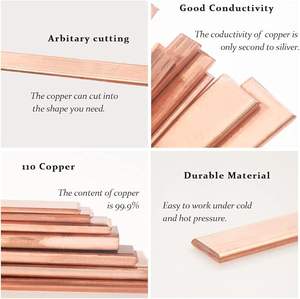 Barre omnibus plate en cuivre <span class=keywords><strong>de</strong></span> haute qualité, barre omnibus en cuivre perforée, barre <span class=keywords><strong>de</strong></span> mise à <span class=keywords><strong>la</strong></span> <span class=keywords><strong>terre</strong></span> en cuivre C1100 pour l'<span class=keywords><strong>électricité</strong></span> et <span class=keywords><strong>la</strong></span> décoration architecturale - Product Image 3